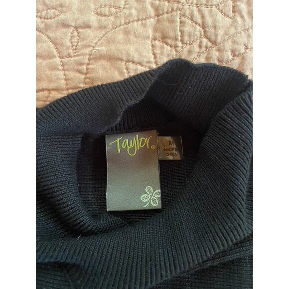 Sweater Dress Black White Midi Long Sleeve Bell Sleeve - Picture 3 of 4